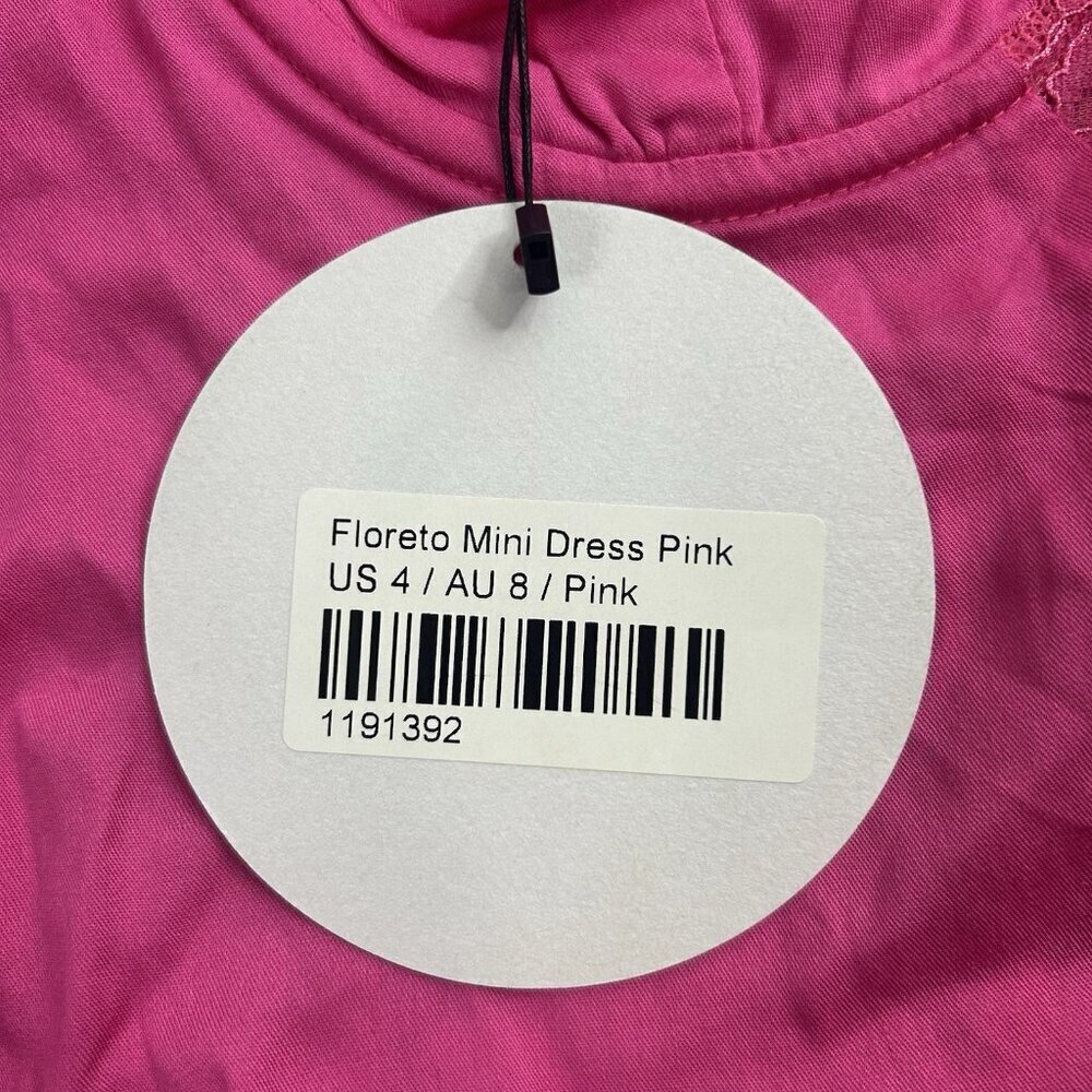 Princess Polly Dress Womens 4 Floreto Mini Pink Floral Lace Thin Strap Summer - Picture 6 of 14